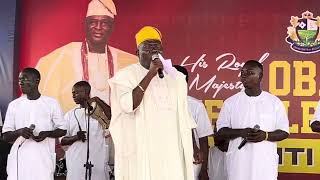 MUSIC LEGEND MUSILIU HARUNA ISHOLA LIVE PERFORMANCE AT THE CORONATION OF OBA HRM SAKIRU OYEWOLE [upl. by Nirehtac]