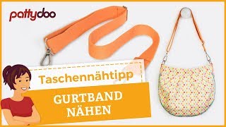 Taschen nähen 3 Gurtband amp Trageriemen und Taschengriffe [upl. by Arehc800]