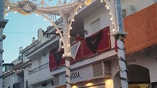 MIJAS FIESTAS 💐 Inauguración de la cúpula ornamental por parte del Grupo Joven Virgen de la Peña [upl. by Noma]