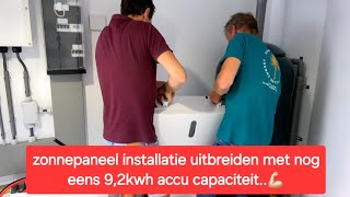 Uitbreiding van een SolarEdge accusysteem met backup fuctie van 92 kwh naar 184 kwh😊 [upl. by Gertrude1]