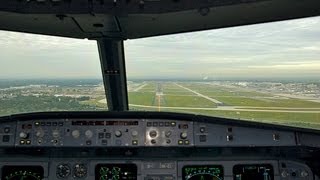 Germanwings Airbus A319 cockpit landing at Stuttgart [upl. by Salomone]