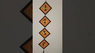 Warli art wall hanging Part 3 2024shorts art warliart wastematerialcraft artistinsideme 8 [upl. by Idolla]