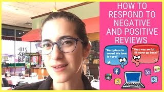 HOW TO RESPOND TO NEGATIVE AND POSITIVE REVIEWS  should you respond to both [upl. by Aniela935]