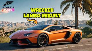 Rebuilding a Wrecked Lamborghini Aventador in forzahorizon5 [upl. by Notkcorb]