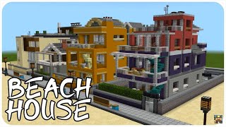 How to Build a Beach House in Minecraft  Minecraft Beach House Tutorial [upl. by Etsirk]