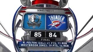 Dallas Mavericks vs Oklahoma City Thunder  April 18 2016 [upl. by Hengel]