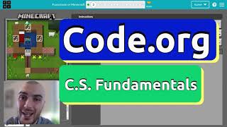 Code org Express Lesson 20 Functions in Minecraft  Answers Explained  Course E lesson 10 [upl. by Aala]