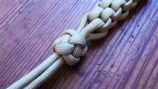 How To Tie A Four Strand Crown And Diamond Knot [upl. by Thilda]