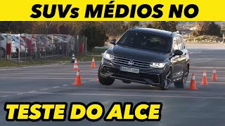 SUVs médios no teste do alce manobra de esquiva [upl. by Rriocard]