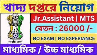 খাদ্য দপ্তরে নিয়োগ 2024  FSSAI  Govt Jobs  WB New Recruitment 2024  bhadreswarstudycentre [upl. by Gradey]