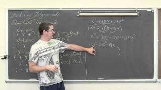 Factoring Quadratic Trinomial x2bxc Polynomial [upl. by Ttesil]