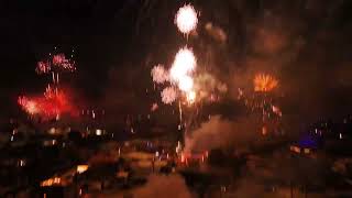 New Years Eve 2024 Fireworks in Kailua Hawaii Drone 4K [upl. by Idel]