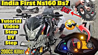 How To Install Avenger 220 36T Sprocket in Ns 160 Bs7  Full Tutorial Video 150Top Speed Socha Nhi [upl. by Ania512]