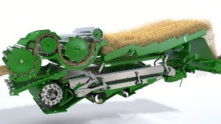 ANIMATION TSerie  John Deere Mähdrescher [upl. by Yedoc304]