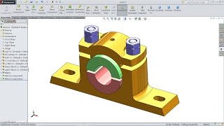 Solidworks tutorial  Plummer Block [upl. by Revart]