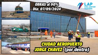 Así está la NUEVA CIUDAD AEROPUERTO JORGE CHAVEZ AL 90 DE OBRAS  Callao 2024 [upl. by Irok]