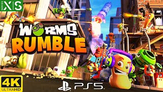 WORMS RUMBLE GAMEPLAY 1 4K 60FPS  PS5 PS4 Xbox PC [upl. by Lisle622]