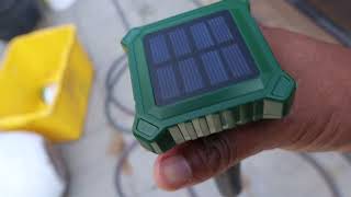 Mole Repellent Solar Powered Green Groundhog Repeller REVIEW [upl. by Dag103]