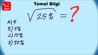 TEMEL BİLGİLER  √50   Temel Matematik  Köklü ifadeler [upl. by Neeron]