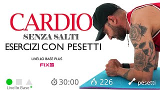 Allenamento A Casa Total body Senza Salti Con Cardio e Pesetti [upl. by Katha81]