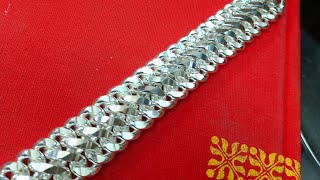 How to make a bracelet  Hand made bracelet  bracelet for man  jewellery making  pure silver [upl. by Eizzil]