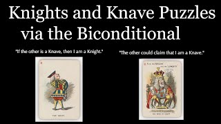 Knights and Knaves Logic Puzzle using the Biconditional Discrete Math Class [upl. by Lucia]