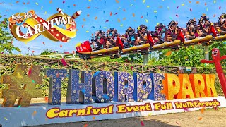 Thorpe Park Carnival Event Full Walkthrough July 2022 4K Ultra Wide [upl. by Oirasec793]