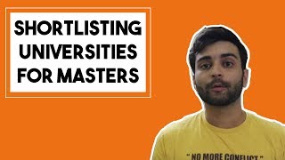 SHORTLISTING UNIVERSITIES FOR MS IN US [upl. by Jamel446]