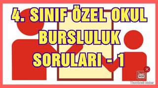 4SINIF BURSLULUK SINAV SORULARI  1 4SINIF BURSLULUK SINAVINA HAZIRLIK [upl. by Silverstein]