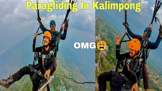 My First Ever Paragliding Experience In Kalimpong Vomiting 😵 Say Halat kharab huwa basantvlogs [upl. by Erdnoed]