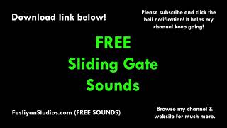 Sliding Gate Free Sound Effect Various Versions [upl. by Kristel]