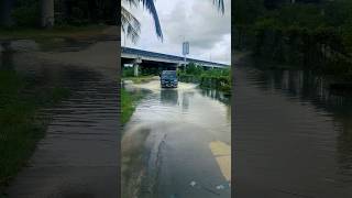 Van Life Thrills Delica 4x4 Takes on a Waterlogged Road travel offroad flood [upl. by Narhem]