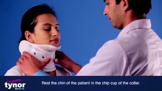 How to wear Tynor Cervical Collar Hard with chin [upl. by Oned644]