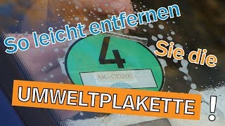 Umweltplakette entfernen so gehts I Kennzeichenboxde [upl. by Whiting]