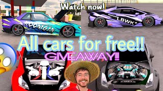 FREE cars GIVEAWAY😱 WATCH NOWcarparkingmultiplayer [upl. by Sedberry]