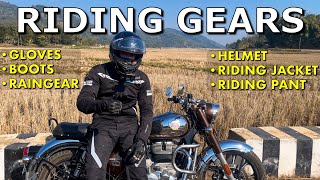 ALL MY RIDING GEARS  BEST BUDGET RIDING GEARS AND RAIN GEAR [upl. by Ricki]