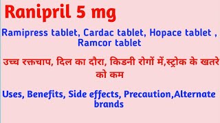 ramipril tablets ip cardace 5mg  uses mechanism of action amp side effects in hindi [upl. by Chil]