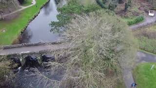 Flying Under Bridge Antrim castle Gdns [upl. by Cacka]