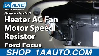 How to Replace Blower Motor Resistor 0007 Ford Focus [upl. by Eldnek]