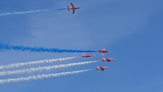 Red Arrows display at Duxford Summer Airshow 2024 [upl. by Ecnirp970]