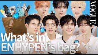 MULTI SUB Whats In My Bag with ENHYPEN I VOGUE KOREA [upl. by Acirt]