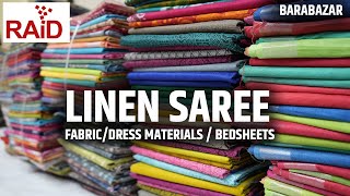 Pure Hand Block Linen Saree Manufacturer and Wholesaler in Kolkata [upl. by Simmons]