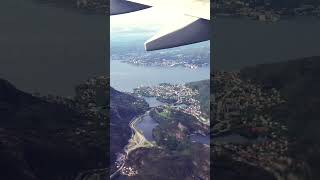 Flying over the city of Bergen on the way to Oslo a sunday afternoon [upl. by Rivy]