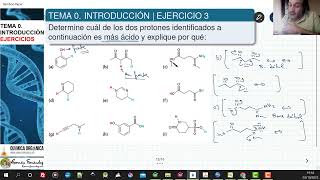 TEMA 0 INTRODUCCIÓN A LA QUÍMICA ORGÁNICA  PROBLEMA 3 ACIDEZ Y BASICIDAD [upl. by Leribag]