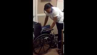 Georgia CNA Skill Transfers From Bed To Wheelchair Using Transfer Belt [upl. by Ettennal]