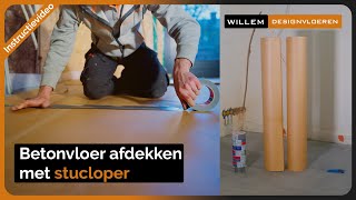 Instructie Betonvloer afdekken met stucloper  Willem Designvloeren [upl. by Leona]