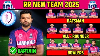 IPL 2025  Rajasthan Royals New Squad 2025  Rajasthan Royals Player Full Players List 2025  rr [upl. by Ecirad496]