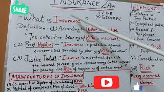 What is Insurance Law insurance law bba llb tax CA act irdai life general institute [upl. by Airyk496]