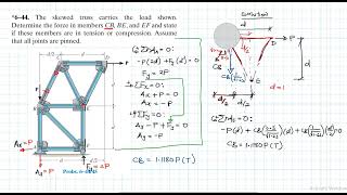 6–44 Structural Analysis Chapter 6 Hibbeler Statics Benam Academy [upl. by Steen]