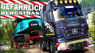 ETS2 SCHWERTRANSPORT ★ Gefährliche Bergstrasse I ProMods Kirkenes 1803 EURO TRUCK SIMULATOR 2 [upl. by Ramona]